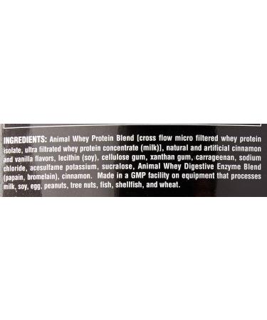 Animal Whey Isolate Protein Powder - Post-Workout Recovery, Low Sugar, Highly Digestible - Frosted Cinnamon Bun - 4lb - Buy Online on GoSupps.com