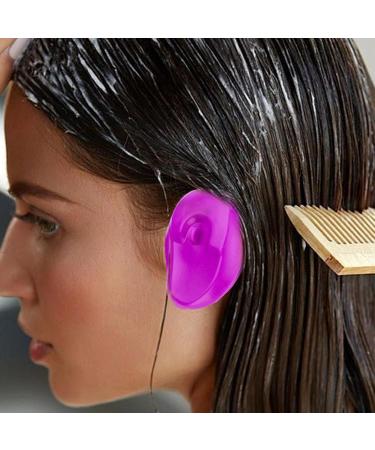 Hair Dye Ear Cover Ear Shield Earmuffs Protective Cover | Reusable Ear Protectors Silicone Hair Perm Shield Waterproof Hair Dye Earmuffs Hair Styling Tools Purple - Buy Online on GoSupps.com