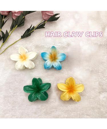 IOSPKKIO Flower Hair Clips - 4 Piece Strong Hold Clamps for Thick Hair | Non-Slip Hawaiian Style Hair Accessories - Buy Online on GoSupps.com