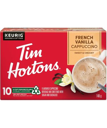 Tim Hortons Dark Roast Coffee Single Serve Keurig K-Cup Pods 72 Count & French Vanilla Cappuccino Flavoured Coffee Single Serve Keurig K-Cup Pods 10 Count Coffee + Coffee Pods 10 Count Dark 72 Count (Pack of 1) - Buy Online on GoSupps.com