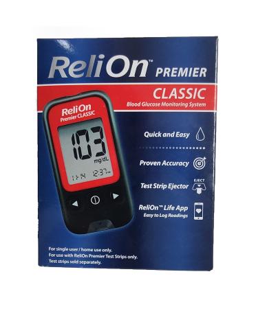 Relion Premier Blood Glucose Monitoring System, Classic by Reli On Red