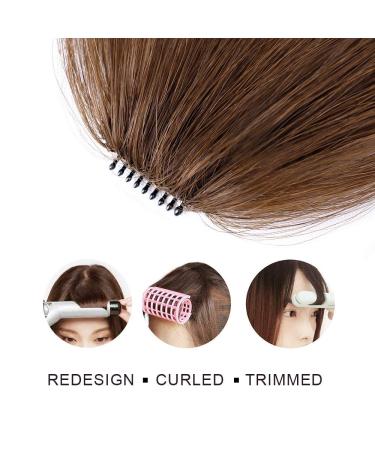 100% Remy Real Hair Clip-In Ponytail with Bangs - Natural Flat Pony Extension in Medium Brown/Blond | VD042A - Buy Online on GoSupps.com