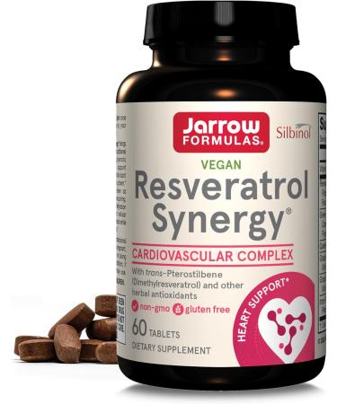 Jarrow Formulas Resveratrol Synergy 200 mg Total Resveratrol 60 Tablets