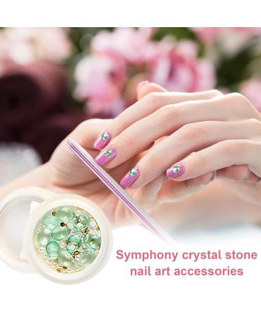 JMEDIC Small Rhinestones for Nails | Nail Rhinestone Stones | Gems for Nails Nail Jewels Crystal Gemstones Nail Art Rhinestones Kit Manicure DIY Decoration Accessories - Buy Online on GoSupps.com