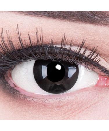 Colored contact lenses 1 pair of black blackout 1 pair black - top quality for Halloween carnival carnival carnival Halloween free contact lens containers without strength - Buy Online on GoSupps.com