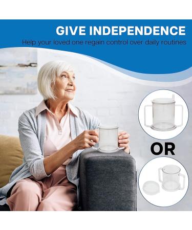 FakeFace Return-Safe Beak Cup for Seniors | 2-Handle Drinking Aid for Patients & Disabled | Safe Lid Design - Ideal for Convalescence & Pregnancy - Buy Online on GoSupps.com