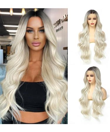 X-Tress 28 Curly Lace Front Wig in Ombre 613 - Synthetic Fiber, Natural Look, Pre-Plucked, Glueless - Buy Online on GoSupps.com