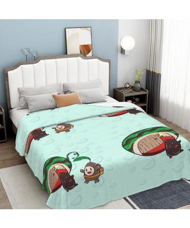 YYHHAOFA Sunflower Seeds Watermelon Seeds Pattern Flannel Blanket 66x90 in Thick : Skin-Friendly Warm and Comfortable Easy Care and Durable Black Thick - Buy Online on GoSupps.com