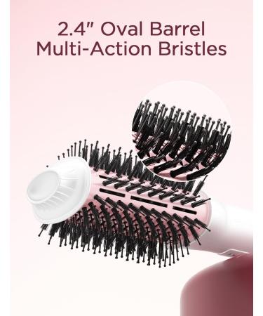 PLAVOGUE Dual Voltage Hair Dryer Brush | 100M Ionic Volumizer | White-Pink - Perfect for International Shipping - Buy Online on GoSupps.com