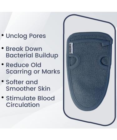 TheBeautyClothCo Exfoliating Gloves - 2 PC Body Scrubber for Soft Skin - Lymphatic Drainage Gloves for Dead Skin Remover - Advanced Skincare Kit for Women & Men - Buy Online on GoSupps.com