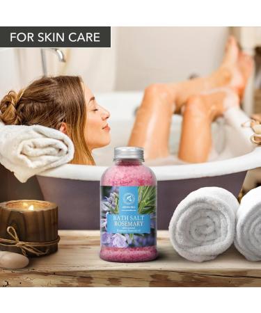 Buy Rosemary Salt 600g - Natural Sea Salt with Essential Rosemary Oil for Bathing Relaxation and Aromatherapy - International Shipping Available - Buy Online on GoSupps.com