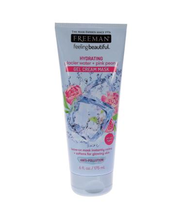 Glacier Water and Pink Peony Hydrating Anti Pollution Gel Cream Mask by Freeman  6 Oz (Pack of 1)