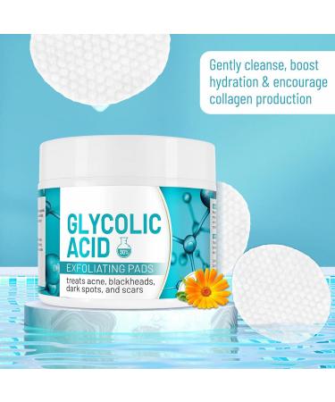 THNKSTAPS 50 Pads Glycolic Acid 30% Resurfacing Face Cleansing Pads - Reduce Fine Lines Dark Spots & Scars | International Shipping Available - Buy Online on GoSupps.com