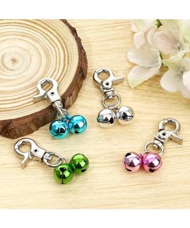 KALIONE 4 Packs Bells for Dog Cat Collars Stainless Steel Bell Training Charm Pendants Small Pet Bells Pendant Accessories with Snap Clips for Dog Cat Pets Necklace Collar DIY Keychains Crafts Making - Buy Online on GoSupps.com