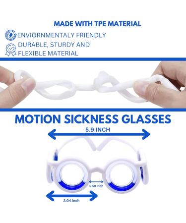 Anti-Motion Sickness Glassses- Smart Glasses Light and Portable Nausea Relief Glasses Reduce Airsick Seasidesickness Glasses for Sport Travel Gaming No Lens Liquid Glasses for Adults for Kids Deep Blue - Buy Online on GoSupps.com