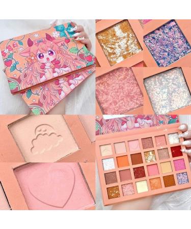 DUnLap Beauty Palette 24 Colors Strawberry Girl Eyeshadow Palette Stack Glitter Pearl Waterproof Nature Color Shadow Cheap Eyeshadow Palette - Buy Online on GoSupps.com