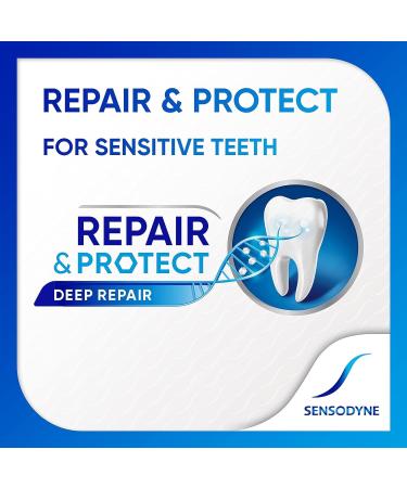 Sensodyne Repair and Protect Whitening Toothpaste and Toothbrush Bundle - 4 Pack - Buy Online on GoSupps.com