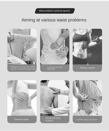 Xzeit Back Support for Men & Women - 6 Adjustable Belts for Pain Relief | Sciatica Herniation Scoliosis | Skin-Friendly & Breathable - Buy Online on GoSupps.com