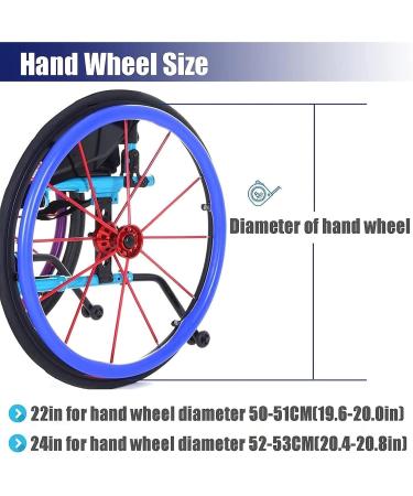 Wheelchair Handrim Covers 22In Silicone Non-Slip Wear-Resistant Wheelchair Push Ring Protective Cover Wheelchair Accessories (Color : 001 Size : 24in) 24in 001 - Buy Online on GoSupps.com
