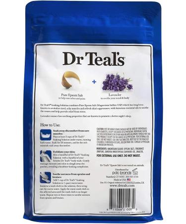 Dr. Teal's Pure Epsom Salt Soaking Solution Gift Set - Lavender & Chamomile Essential Oils for Calm & Better Sleep (2 Pack 3lbs ea.) - Buy Online on GoSupps.com
