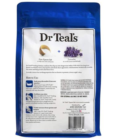 Dr Teal's Eucalyptus and Lavender Epsom Salt Bath Soak 3lb Bags (2 Count) - 6lbs Total - Buy Online on GoSupps.com