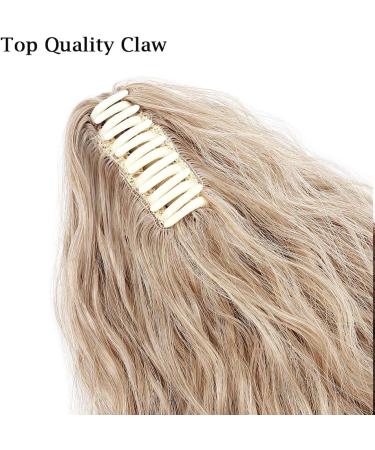 24" Corn Wave Ponytail Extension Claw Clip on Ponytails Wavy Curly Hair Extensions Jaw Pony Tail Hairpiece Bleach Blond 24inch (Pack of 1) Yaki-Bleach Blond - Buy Online on GoSupps.com