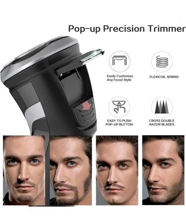 MAX-T Men Electric Razor - Rechargeable Wet & Dry Rotary Shaver for Men (Black) - Buy Online on GoSupps.com