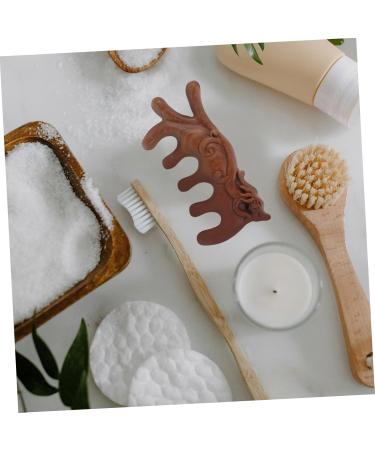 Soothe Your Scalp with Tovinanna Sandalwood Massage Comb - Natural Wooden Hair Care Tool for Relaxation & Scalp Health | 11.50x6.00x1.70cm Brown - Buy Online on GoSupps.com