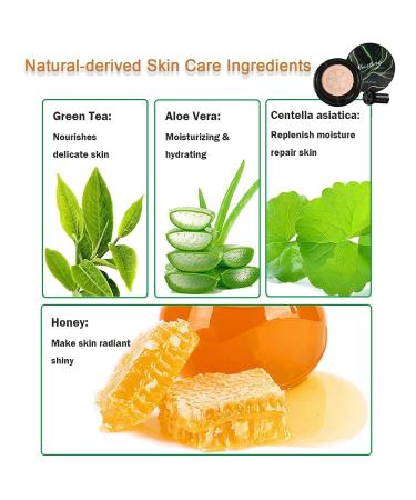 Mushroom Head Air Cushion CC Cream Foundation - Long Lasting Matte Concealer (Natural) - Buy Online on GoSupps.com