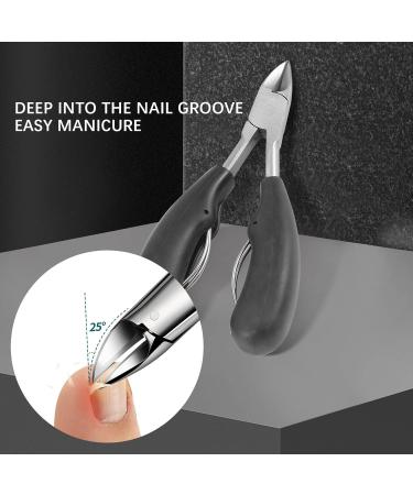 Geynutaly 4 Pcs Toenail Clippers Thick & Ingrown Toe Nail Clippers for Men & Seniors Pedicure Clippers Toenail Cutters - Buy Online on GoSupps.com