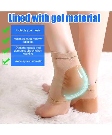 PetGlimmer 4 Pairs Moisturizing Heel Socks Gel Heel Socks Reusable Toeless Spa Socks for Women Gel Heel Socks Soft Breathable Ventilate Heel Open Toe for Dry Hard Chapped Skin - Buy Online on GoSupps.com