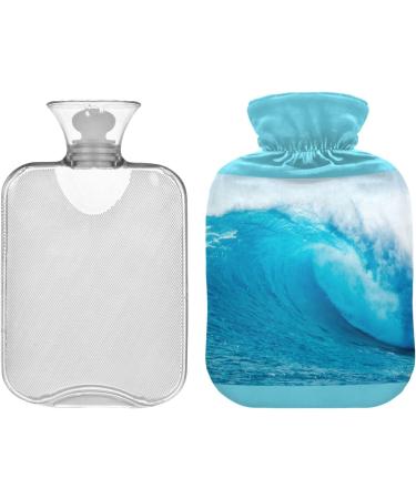 1L Ocean Blue Wave Heat Bottle - Durable Warm-Up Bag for Pain Relief Cramps & Heat Therapy - Buy Online on GoSupps.com