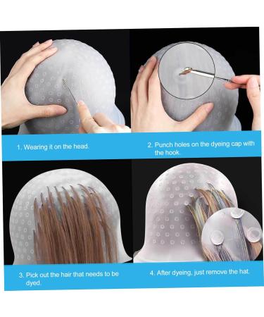 Mikinona Silicone Highlighter Cap Caps Barber Supply Hair Highlighting Kit Salon Hair Cap Salon Hair Highlight Hat Dyeing Color Tool Hair Highlighting Cap Dyeing Color Cap White - Buy Online on GoSupps.com