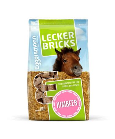 Eggersmann delicious bricks raspberry - horseecker raspberry - treats for horses and ponies - 1 kg bag raspberry 1 kg (1 Pack)