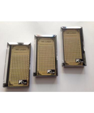 Eyelash extension russian 5d premade volume lashes c curl thickness 0.07 mm length: 9mm to 14 mm for eyelashes extensions (12mm+13mm+14mm) 3-part range