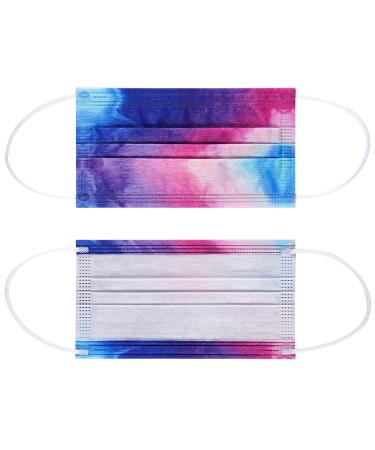 NU R 10pcs Tie Dye 3 Ply Disposable Face Mask with Filter Layer and Elastic Earloop - TIE & DYE-003 | Retail Sealed Bags - Buy Online on GoSupps.com