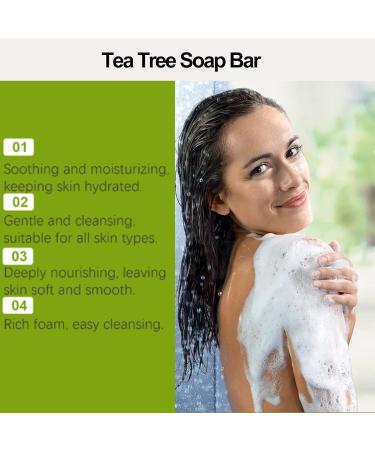 Loravey Relief Soap Loravey Tea Tree Oil Soap Natural Foot & Body Soap Deep Pore Cleansing Gentle Exfoliating Soap Odor Control & Daily Refreshing Cleansing3PCS - Buy Online on GoSupps.com