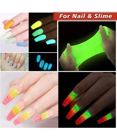 Glow in The Dark Pigment Powder  12 Colors Luminous Powder Epoxy Resin Pigment  Skin Safe Non-Toxic for Nails  Slime  Acrylic Paint  Halloween Fine Art and DIY Crafts (0.7oz Each Bottles) 20g/0.7oz  12COLOR - Buy Online on GoSupps.com