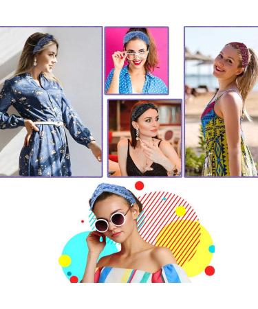 Bangful Bohemia Headbands for Women Head Band Hairband Wide Headband Knot Head Wrap Vintage Hairband Women Twist Elastic Turban Head Scarf Hair Accessories for Women Cashew flowers B - Buy Online on GoSupps.com