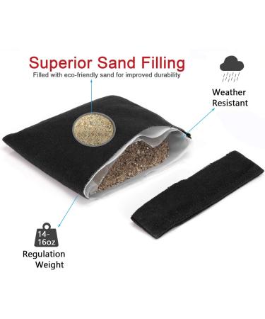 EXERCISE N PLAY Premium All Weather Resistant Cornhole Bags Set - 8 Duckcloth Bean Bags for Cornhole Toss Games - Regulation Size & Weight - Black/Gray - Buy Online on GoSupps.com