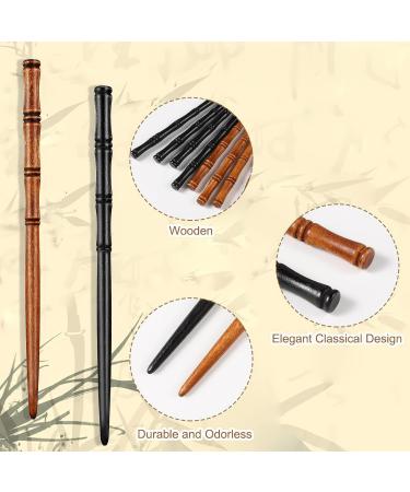 DHWEKU 2 Pieces Wooden Hair Chopsticks Bamboo Hair Chopsticks Hair Sticks for Women Wooden Hair Pins Hair Bun Sticks for Hair Bun - Buy Online on GoSupps.com