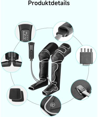 Alloy Air Compression Leg Massage Device - 6 Modes & 3 Intensities for Improved Circulation Muscle Fatigue Relief & Edema Reduction - Buy Online on GoSupps.com
