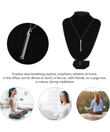 Stress Relief Mindful Breathing Necklace Anxiety Necklace Breathwork Tool for Anxiety Relief Breathing Exercises Meditation Relaxation Calming Down Slowing The Breath(Black) - Buy Online on GoSupps.com