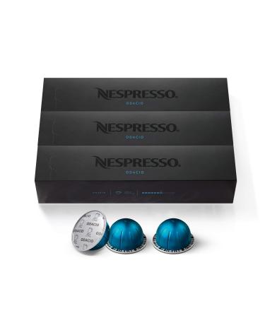 Nespresso Capsules VertuoLine, Odacio, Dark Roast Coffee, 30 Count (Pack of 3)Brews 7.77 Ounce 10 Count (Pack of 3) Odacio Coffee
