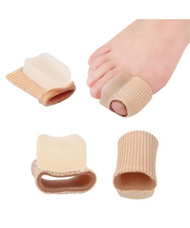 FeetCare Toe Spreader with Toe Sleeve Bunion Corrector Bunion Protector Sleeve Fabric Grip Toe Tubes Sleeves Soft Gel Corn Pad Protectors for Cushions Corns Blisters Calluses Valgus Correction | Product of Singapore (1pair) Free Size Unisex