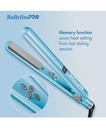BaBylissPRO Nano Titanium and Ceramic I-Style Dual Voltage 1 inch Flat Iron Blue - Buy Online on GoSupps.com