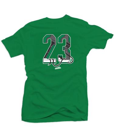 Shirt to Match Jordan Retro 1 Pine Green 2020 Match Sneaker tee Shirt to Match Jordan Retro 1 Pine Green 2020 - 23 (Green) Large