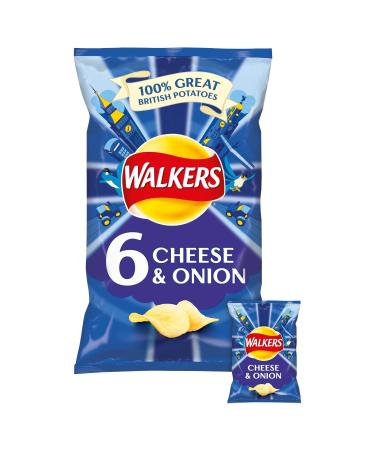 Walker's Walkers Cheese & Onion Crisps 6 x 25g