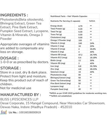 Sheltr Hair Vitamins Capsules Natural DHT Blocker & Biotin Capsules for Hair Growth Hair Fall Control Contains 12 mcg Biotin Vitamin Iron Omega 3 & Bhringraj (30 Multivitamins for Hair) - Buy Online on GoSupps.com