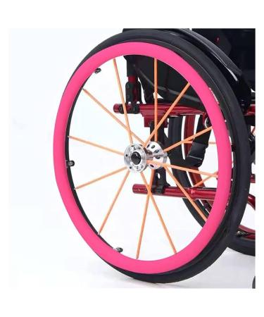 Wheelchair Push Rim Covers 1 Pair 24-inch Rear Wheel Sports Wheelchair Non-Slip Wear-Resistant Silicone Hand Push Cover Hand Wheel Snare Pads(G 24 inch) 24 inch G